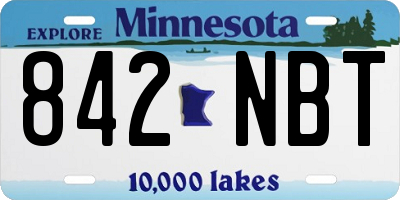 MN license plate 842NBT