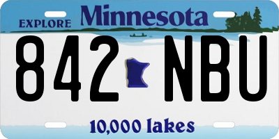 MN license plate 842NBU