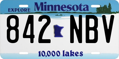 MN license plate 842NBV