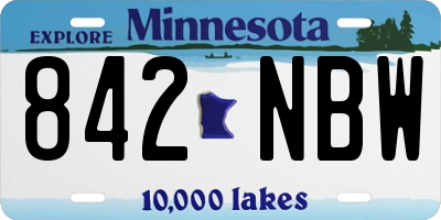 MN license plate 842NBW