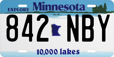 MN license plate 842NBY