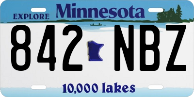 MN license plate 842NBZ