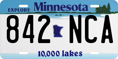 MN license plate 842NCA