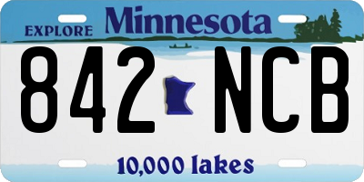 MN license plate 842NCB
