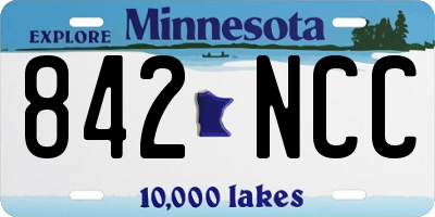 MN license plate 842NCC
