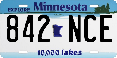 MN license plate 842NCE