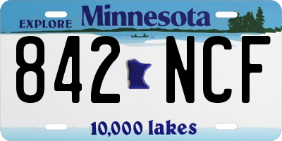 MN license plate 842NCF