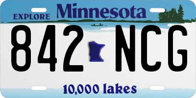 MN license plate 842NCG