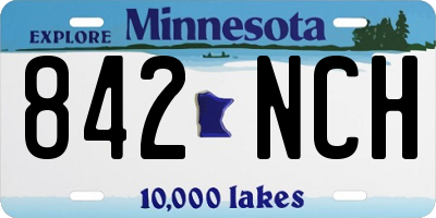 MN license plate 842NCH