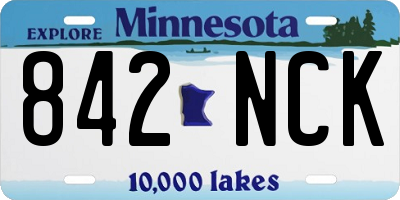 MN license plate 842NCK