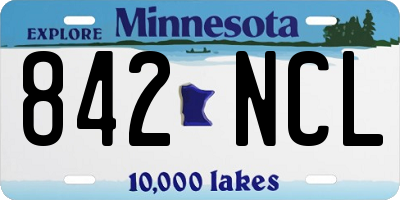 MN license plate 842NCL