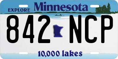 MN license plate 842NCP
