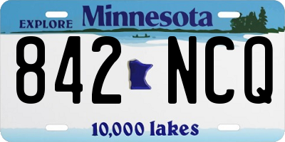 MN license plate 842NCQ