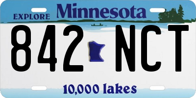 MN license plate 842NCT