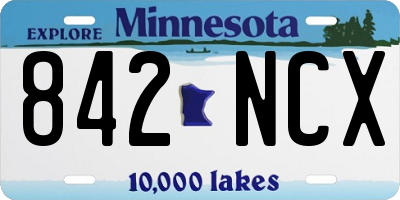 MN license plate 842NCX