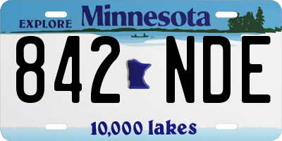 MN license plate 842NDE