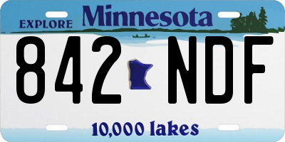MN license plate 842NDF