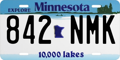 MN license plate 842NMK