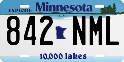 MN license plate 842NML