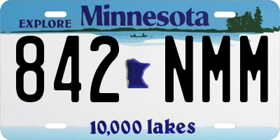 MN license plate 842NMM