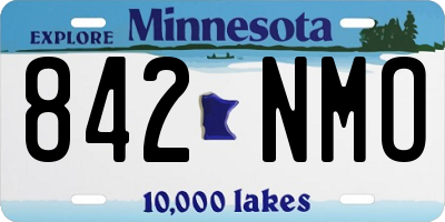 MN license plate 842NMO