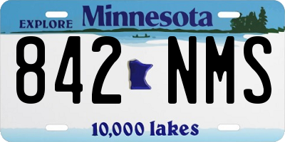 MN license plate 842NMS
