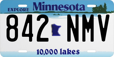 MN license plate 842NMV