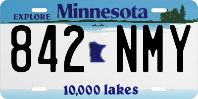 MN license plate 842NMY