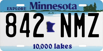 MN license plate 842NMZ