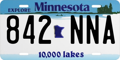 MN license plate 842NNA