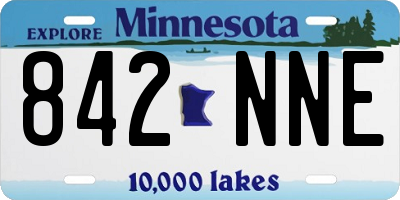 MN license plate 842NNE