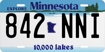 MN license plate 842NNI
