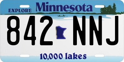 MN license plate 842NNJ