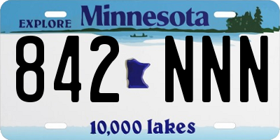 MN license plate 842NNN