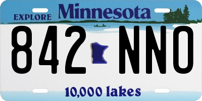 MN license plate 842NNO