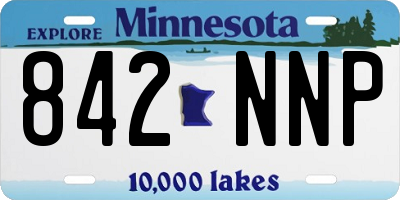 MN license plate 842NNP