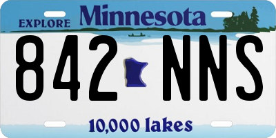 MN license plate 842NNS