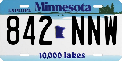 MN license plate 842NNW