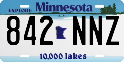 MN license plate 842NNZ