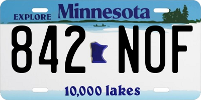 MN license plate 842NOF