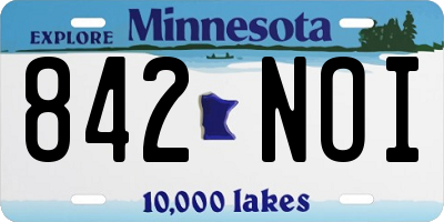 MN license plate 842NOI