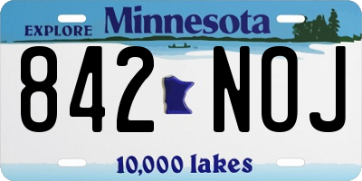 MN license plate 842NOJ