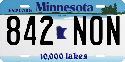 MN license plate 842NON