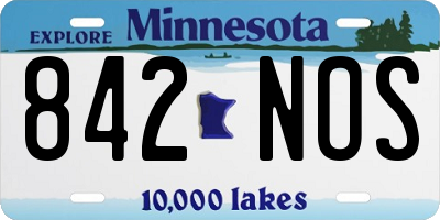 MN license plate 842NOS
