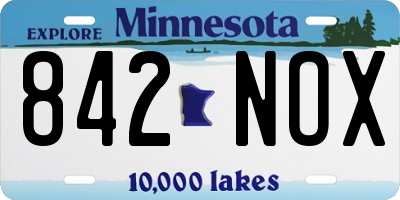MN license plate 842NOX