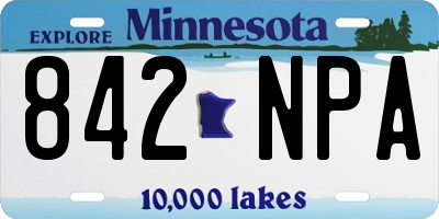 MN license plate 842NPA