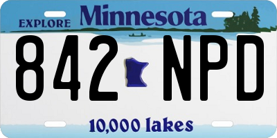 MN license plate 842NPD