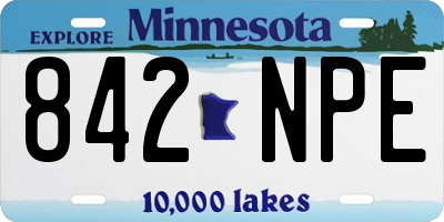 MN license plate 842NPE