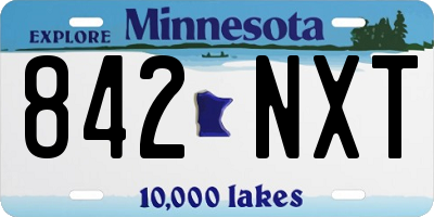 MN license plate 842NXT