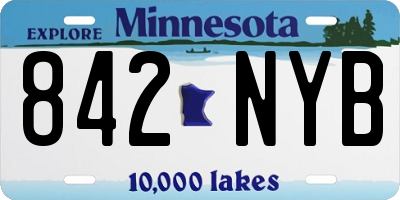MN license plate 842NYB